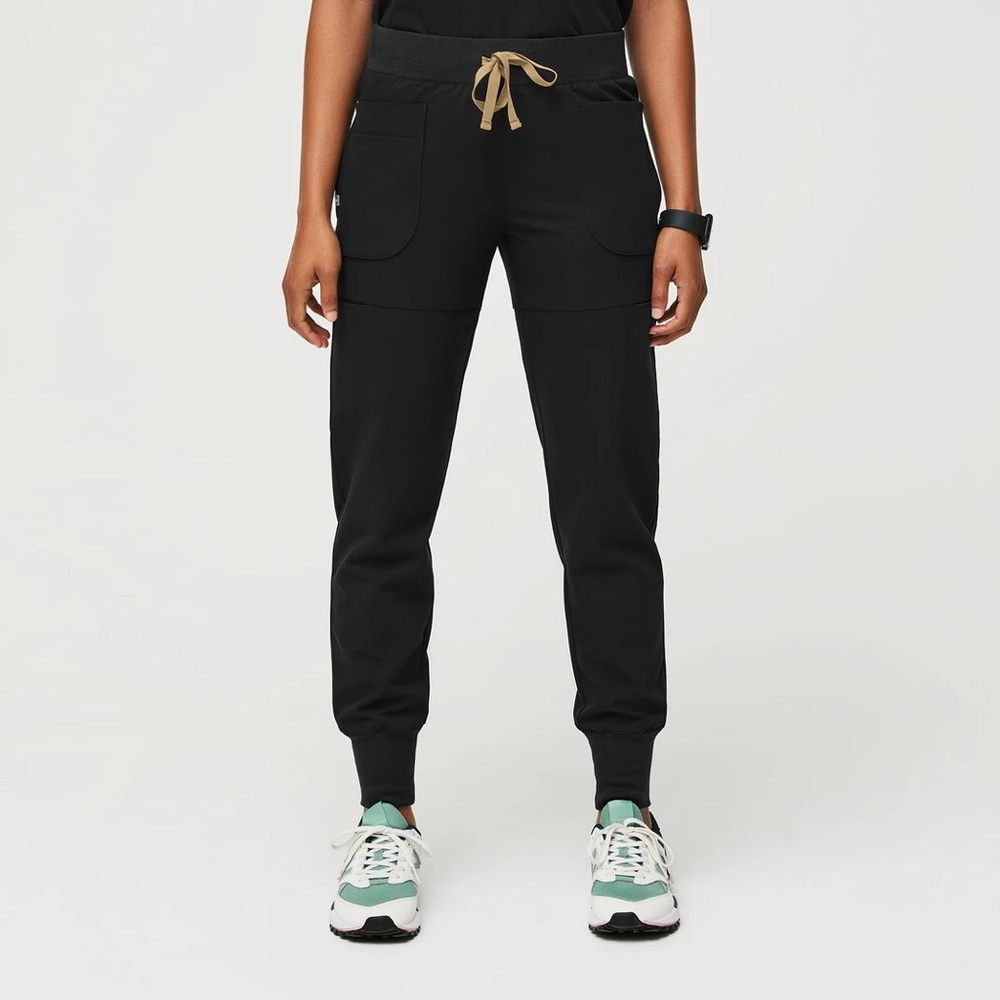 Figs Black Gold Nepal Skinny Jogger Scrub Pants